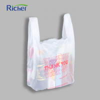 Printed plastic t shirt food bag/vest carrier plastic bag for supermarket