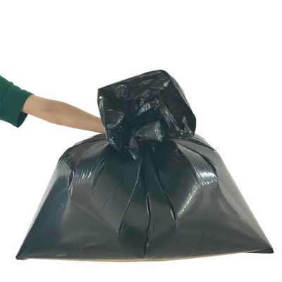 HDPE high quality plastic black disposable big garbage trash bags in stock